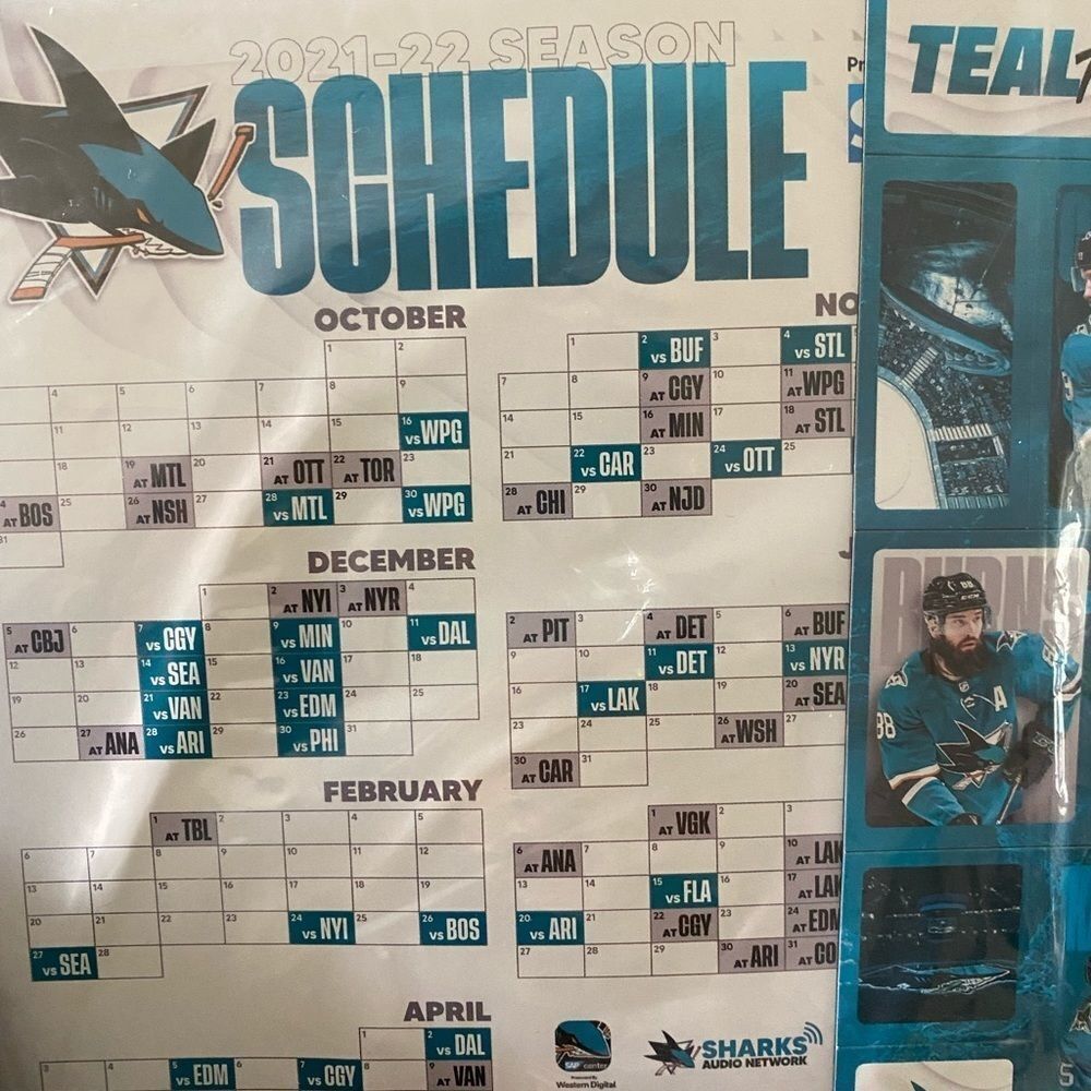 NWT San Jose sharks opening night magnets and pins - Picture 4 of 5